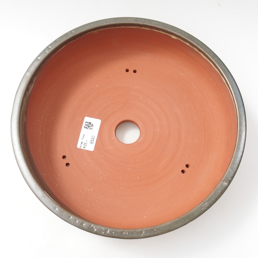 Bonsaischale aus Keramik 25,5 x 25,5 x 6,5 cm, grün