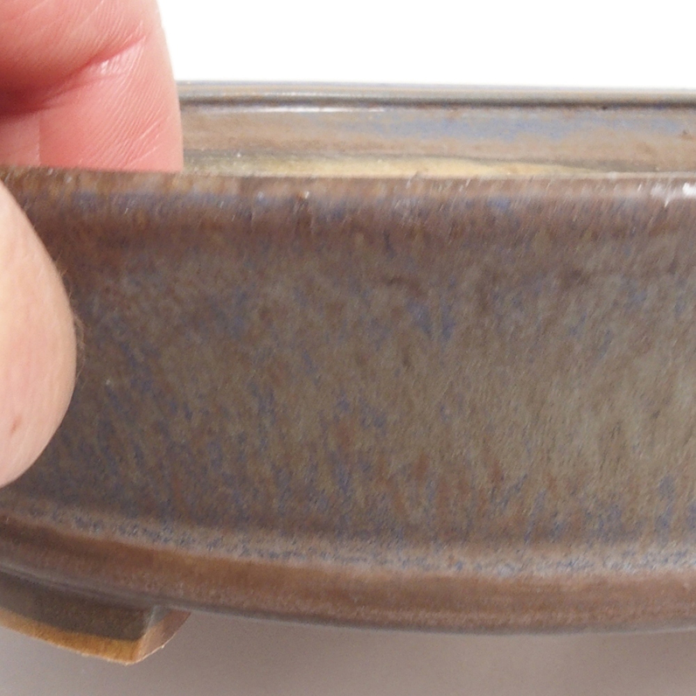 Bonsaischale aus Keramik 10 x 8,5 x 4 cm, braun