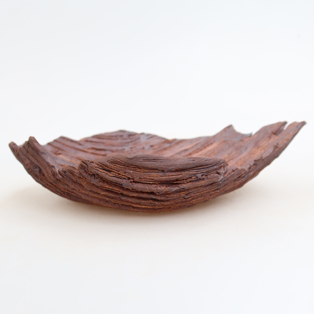 Keramikschale  21 x 15 x 5,5 cm, Farbe: braun