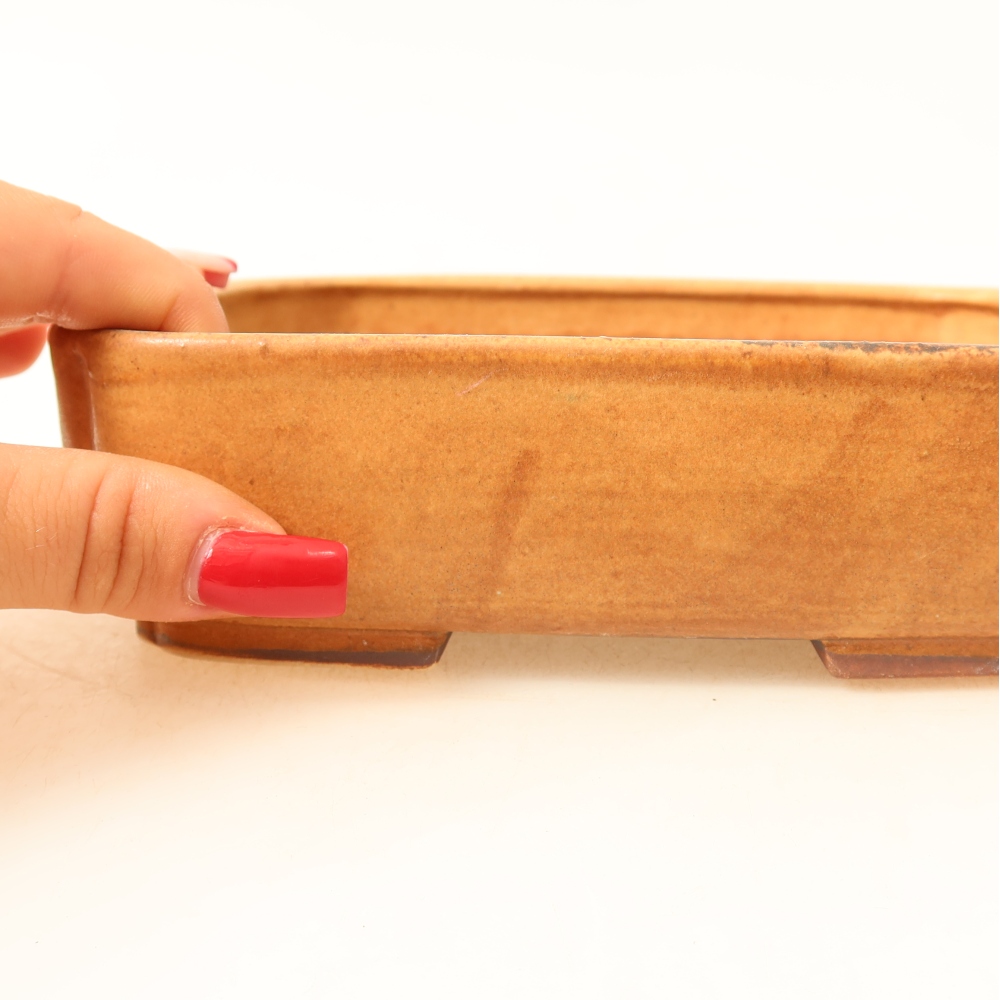 Keramik-Bonsai-Schale 18 x 14 x 4,5 cm, Farbe: Rosa
