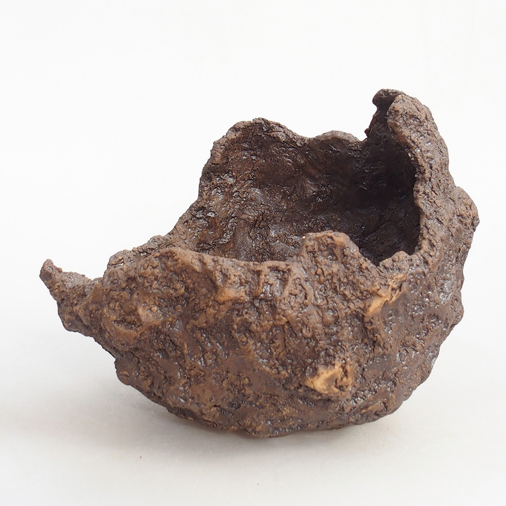 Keramikschale 16 x 14 x 14 cm , Farbe braun