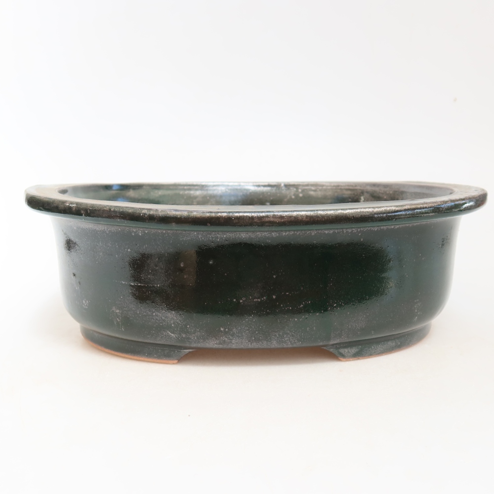 Bonsaischale aus Keramik 26 x 22 x 8 cm, grün