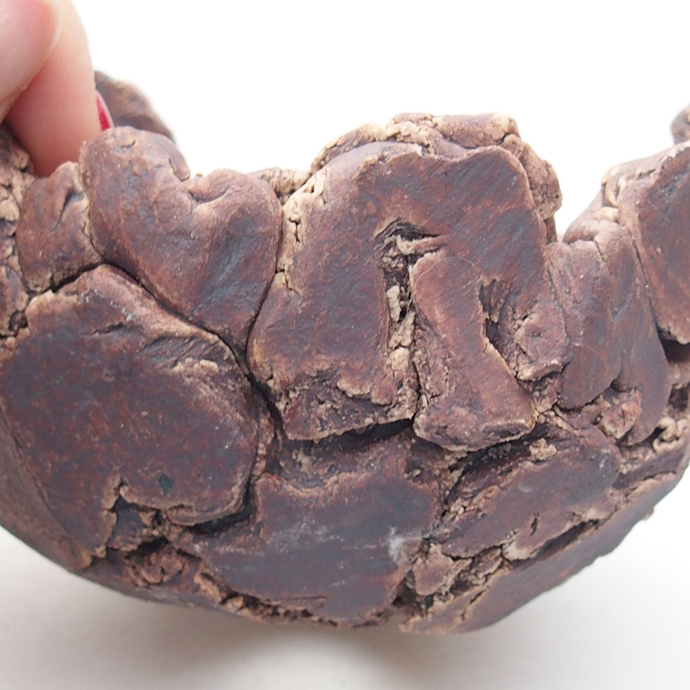 Keramikschale 9 x 9 x 6 cm , Farbe braun