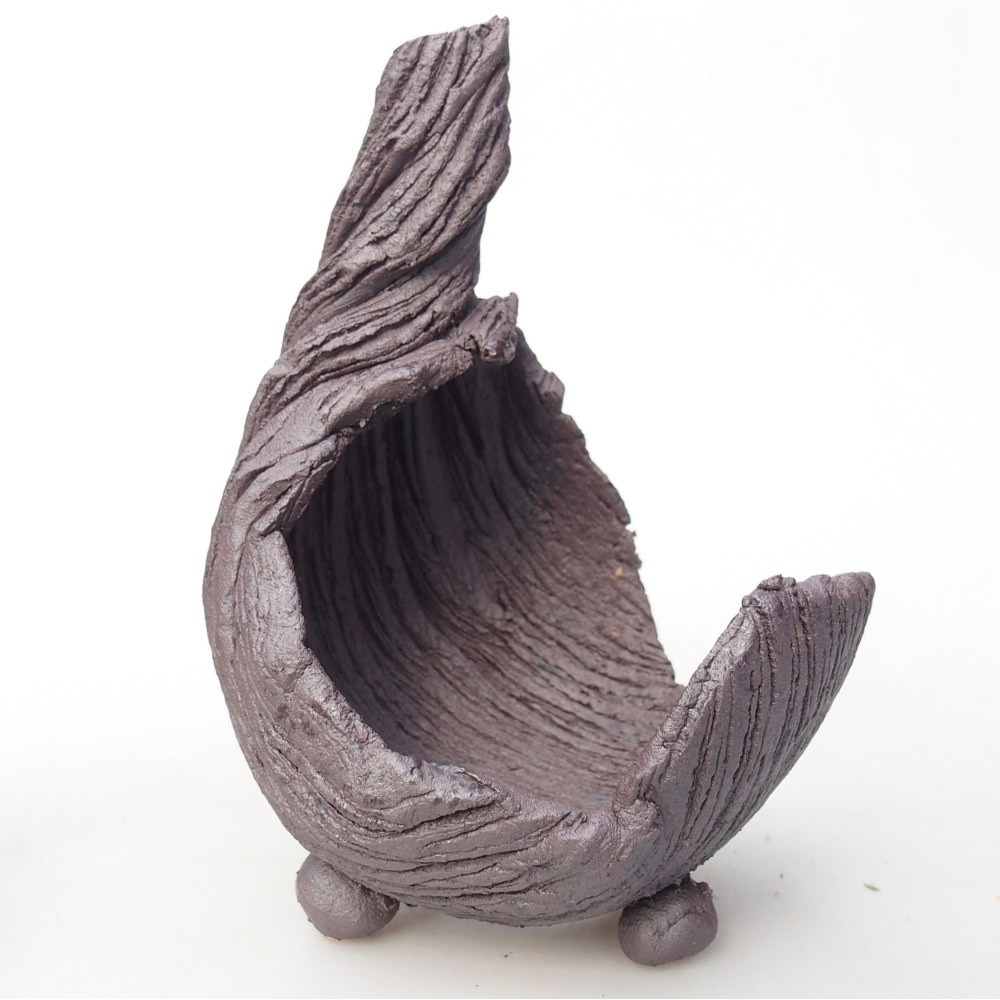 Keramikschale 8 x 9 x 12,5 cm , Metallic-Farbe