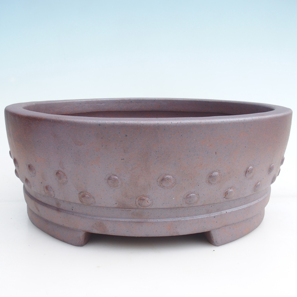 Bonsaischale aus Keramik 31,5 x 31,5 x 12 cm, metallfarben