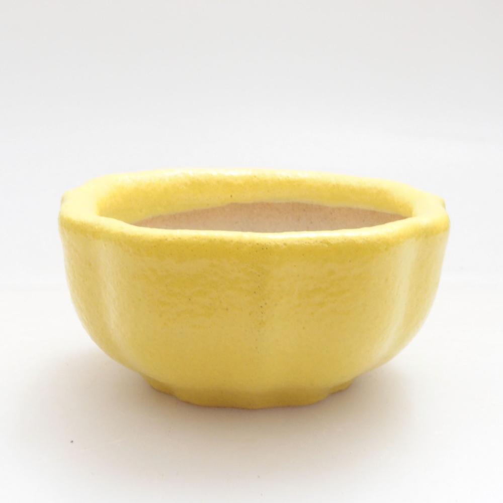 Bonsaischale aus Keramik 5,5 x 5,5 x 3 cm, gelb