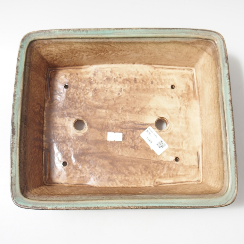 Bonsaischale aus Keramik 29 x 24 x 8 cm, grün