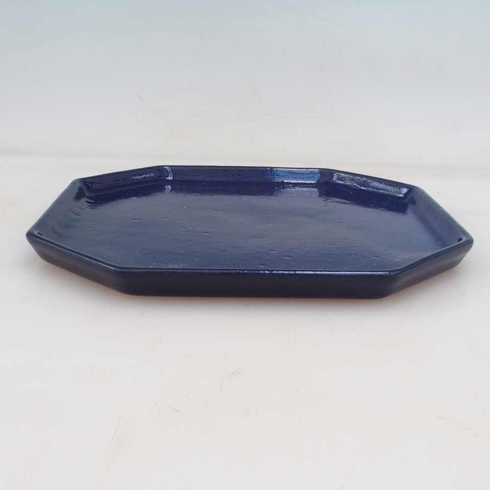 Keramikschale H14 - 18 x 18 x 1 cm - blau