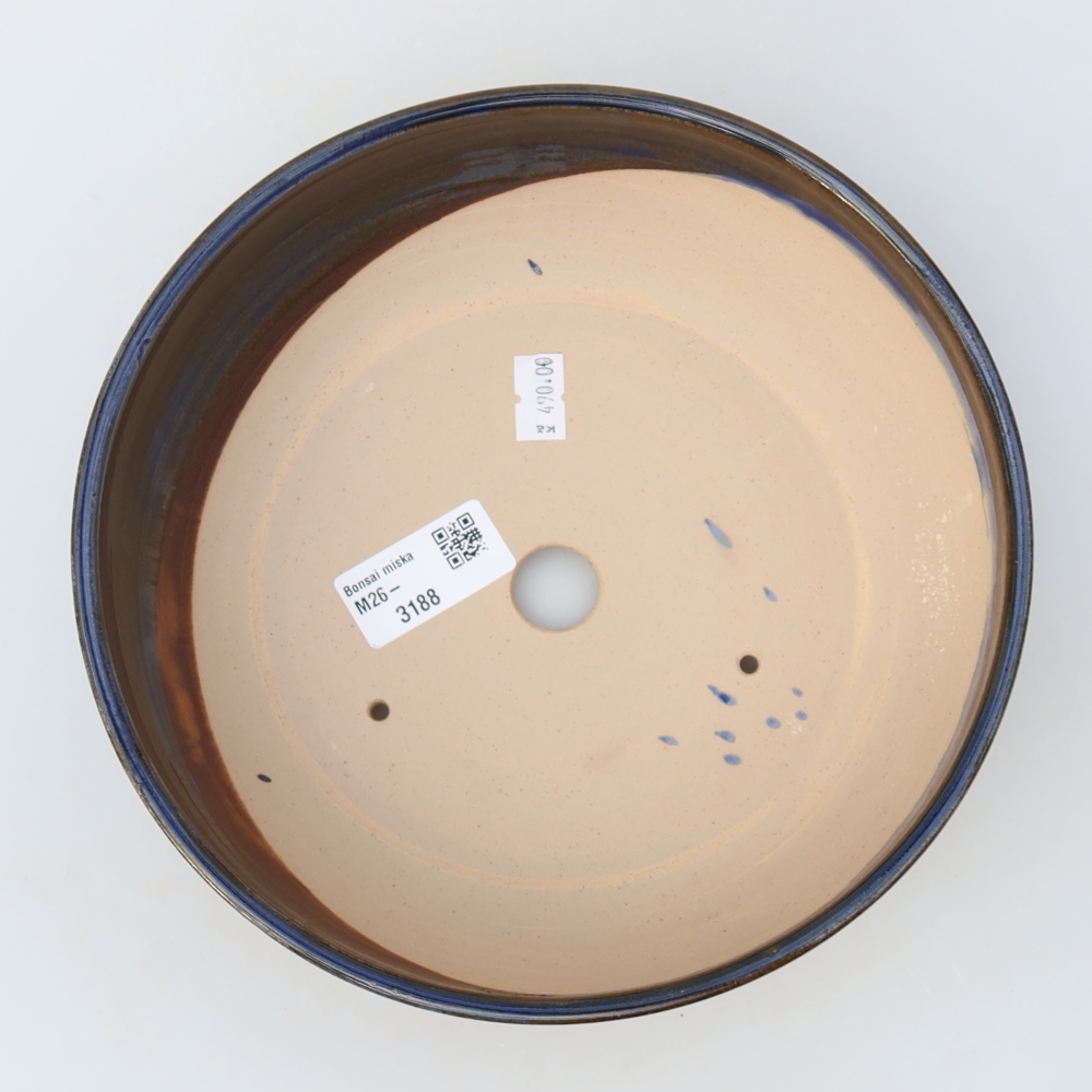Bonsaischale aus Keramik 20 x 20 x 6 cm, braun