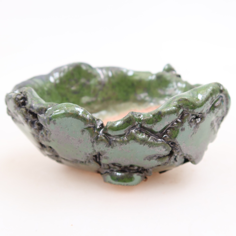 Keramikschale  10 x 8,5 x 5 cm, Farbe: grün