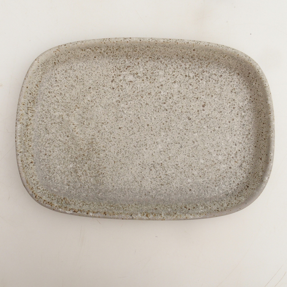 Keramische Untertasse H25 - 20,5 x 14,5 x 1,5 cm - beige