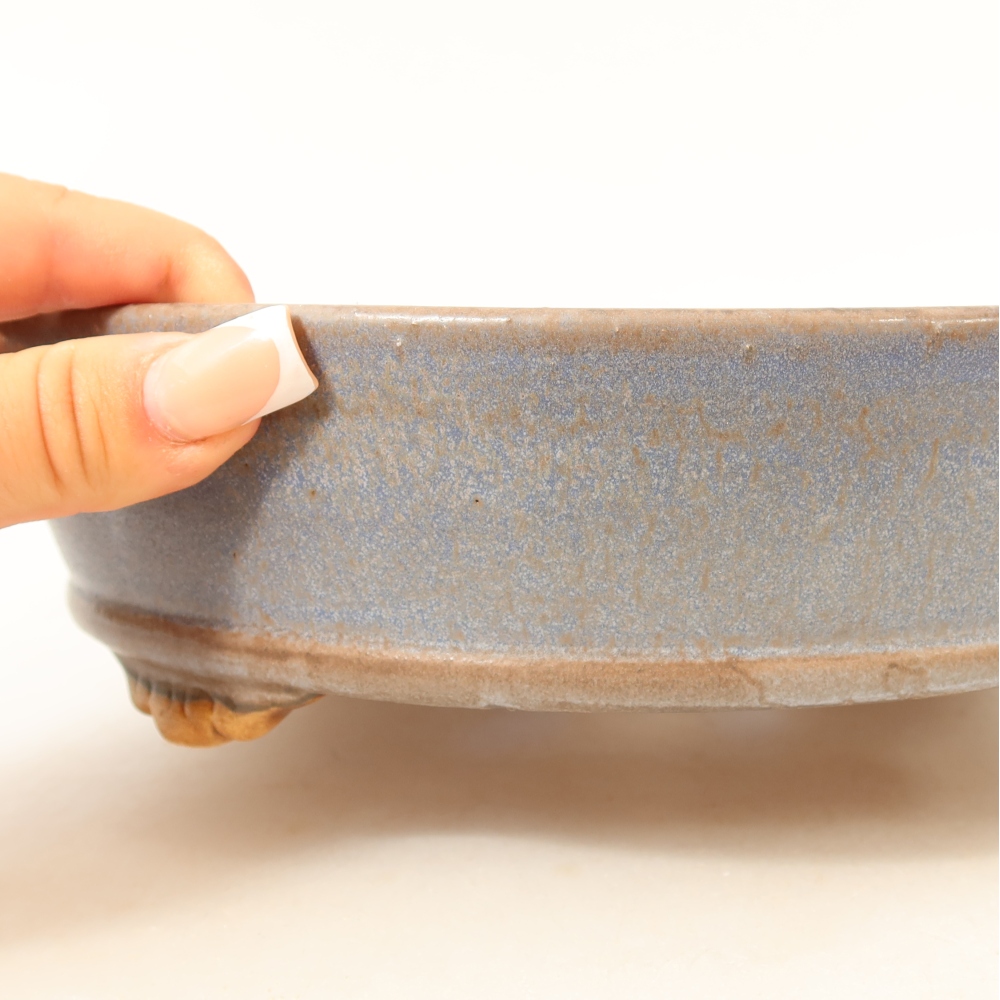 Keramik-Bonsai-Schale 21,5 x 21,5 x 6 cm, Farbe: Blau