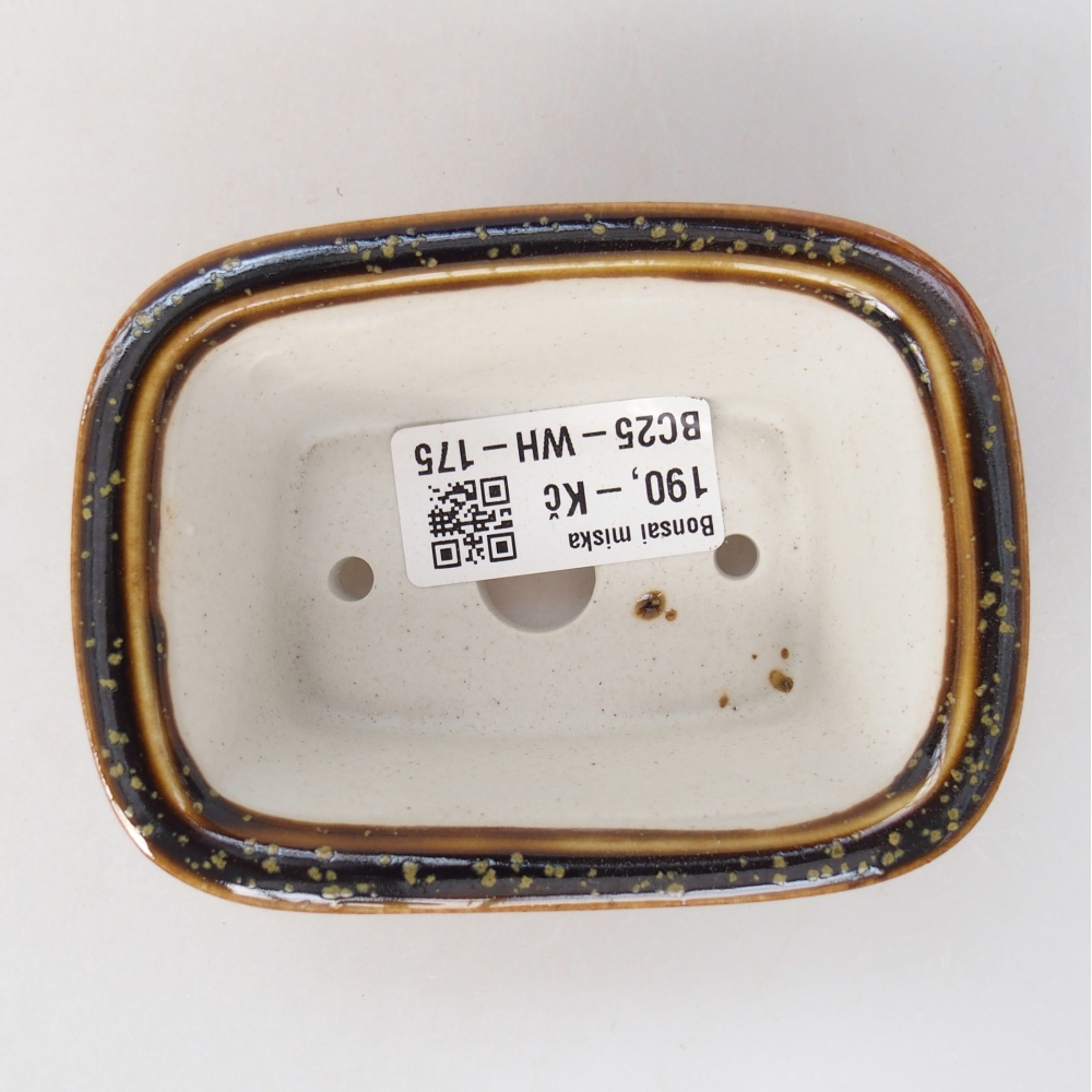 Mini-Bonsaischale 10 x 7,5 x 4 cm, gelb