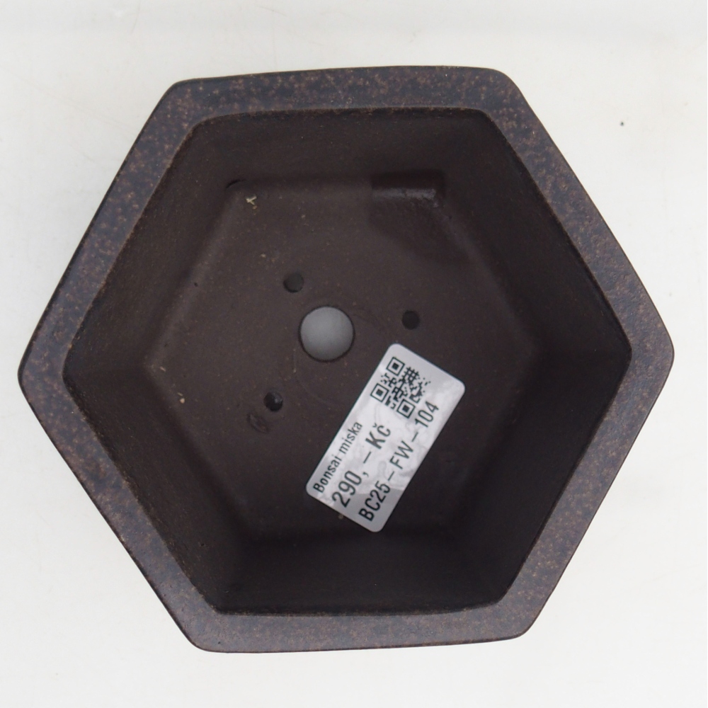 Bonsaischale aus Keramik 11 x 10 x 8,5 cm, Farbe bräunlich ocker