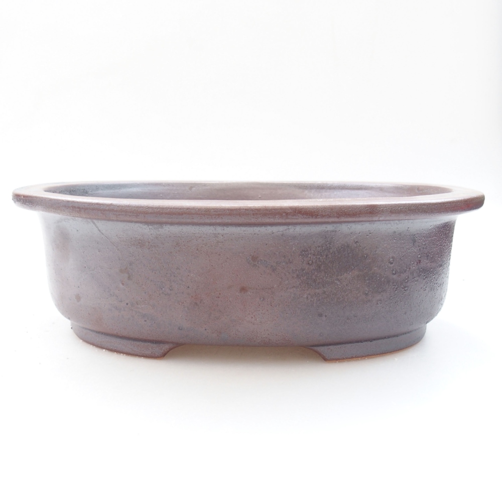 Bonsaischale aus Keramik 26 x 22 x 8 cm, braun