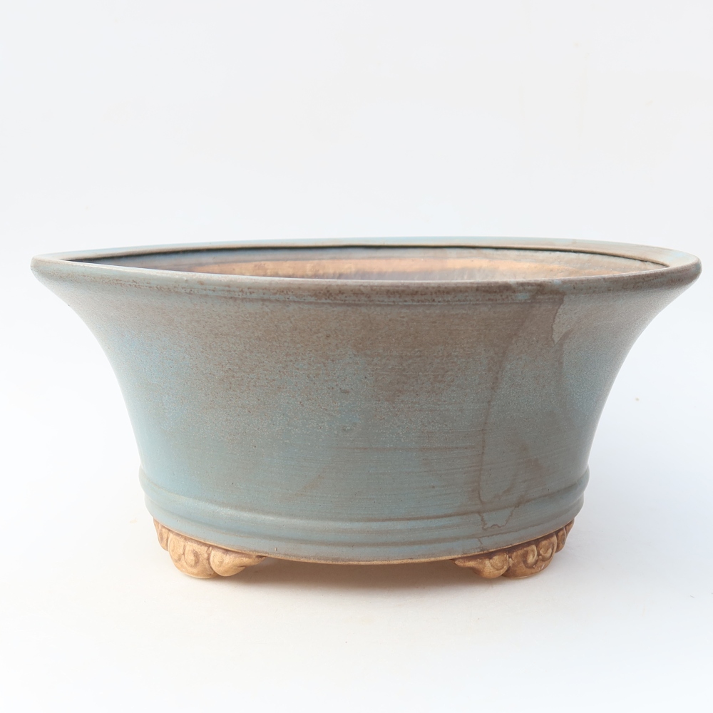 Bonsaischale aus Keramik 29 x 29 x 12,5 cm, Farbe blau
