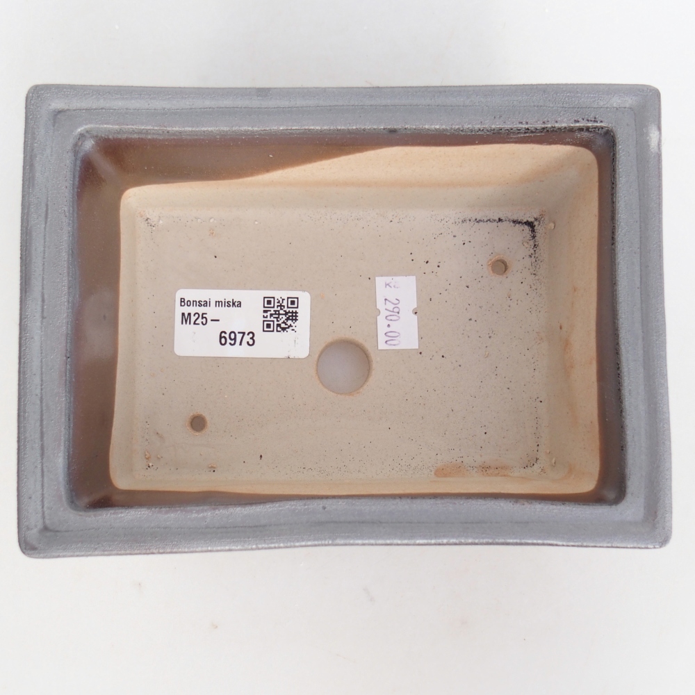 Bonsaischale aus Keramik 16 x 12 x 6 cm, metallfarben