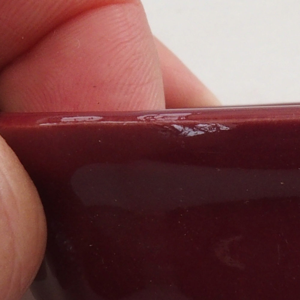 Mini-Bonsaischale 6 x 6 x 2,5 cm, bordeauxrot