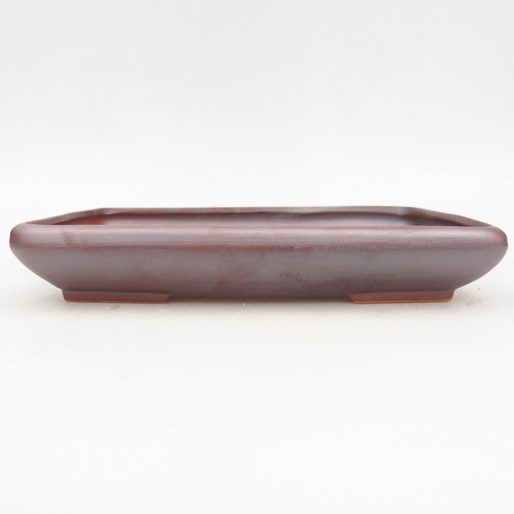 Bonsaischale aus Keramik 24 x 17,5 x 4 cm, metallfarben
