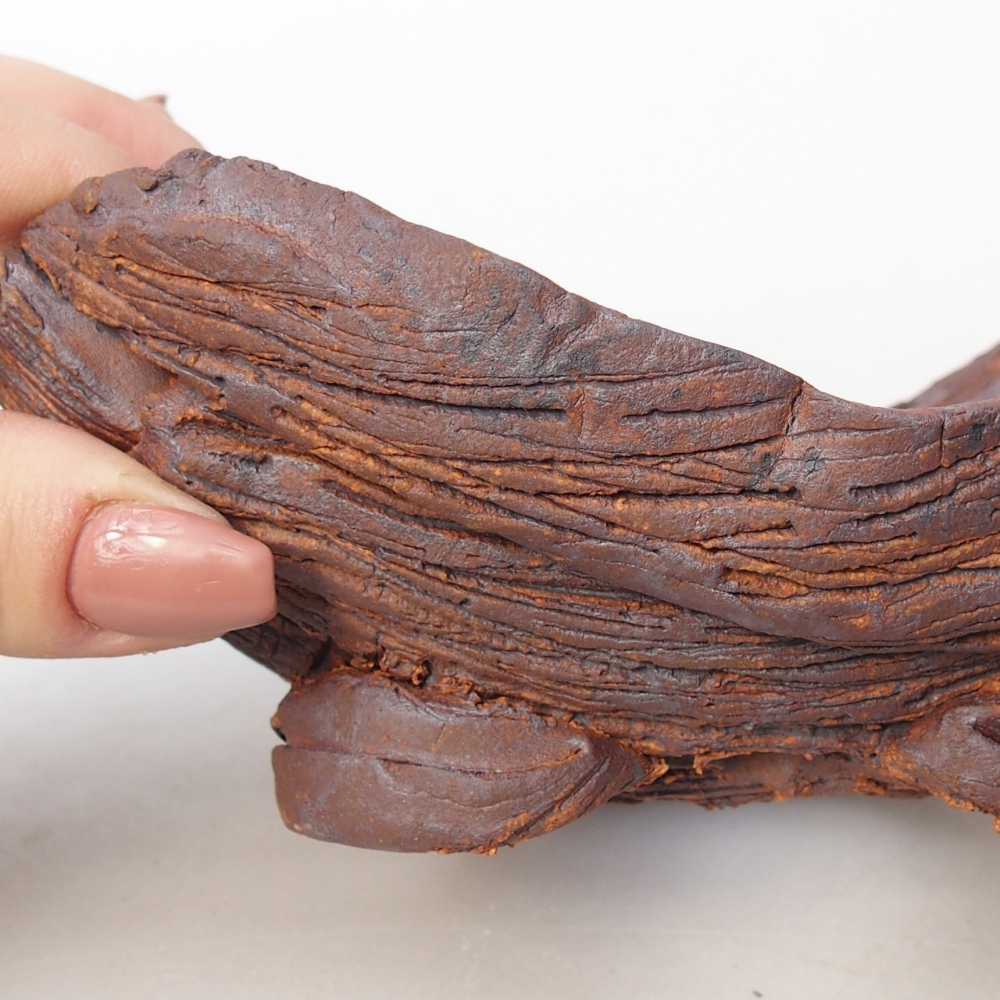 Keramikschale 16 x 10,5 x 8,5 cm , Farbe braun