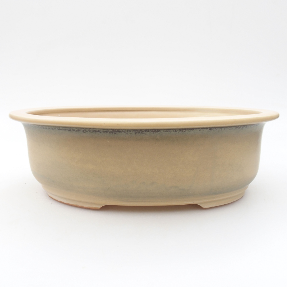 Bonsaischale aus Keramik 23 x 19,5 x 7 cm, Farbe beige