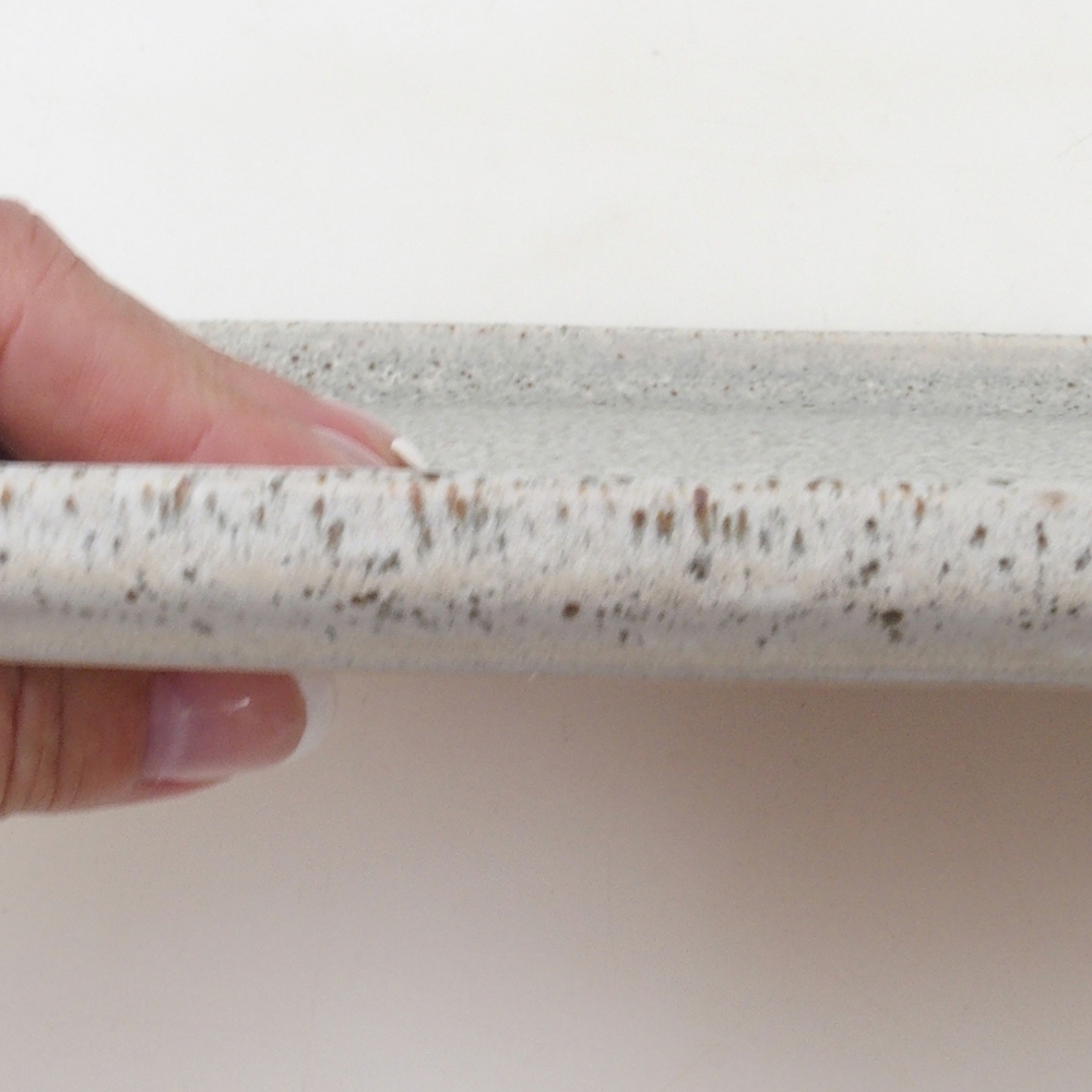 Keramische Untertasse H07 - 28 x 19 x 1,5 cm - beige