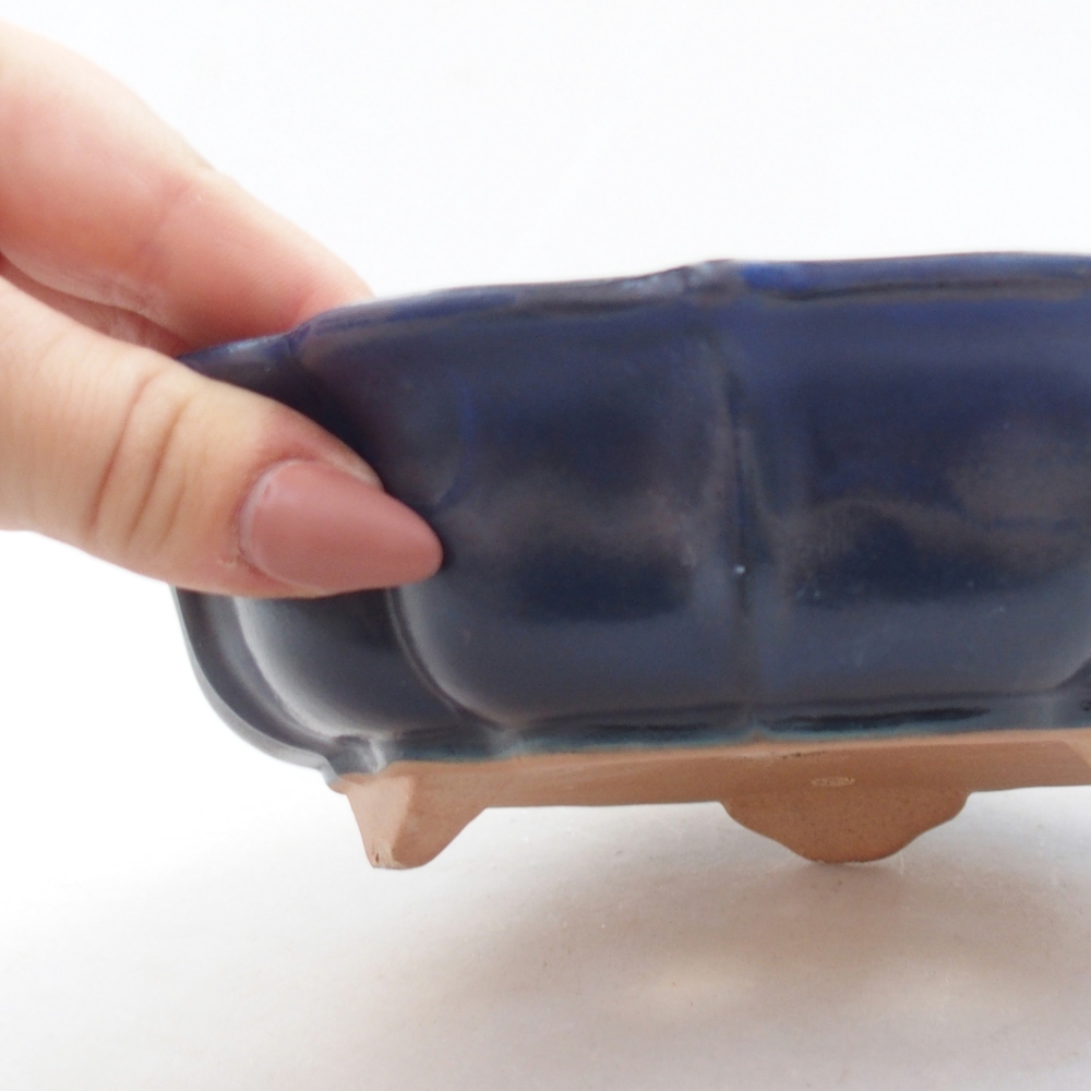 Bonsaischale aus Keramik 19 x 19 x 5 cm, Farbe blau