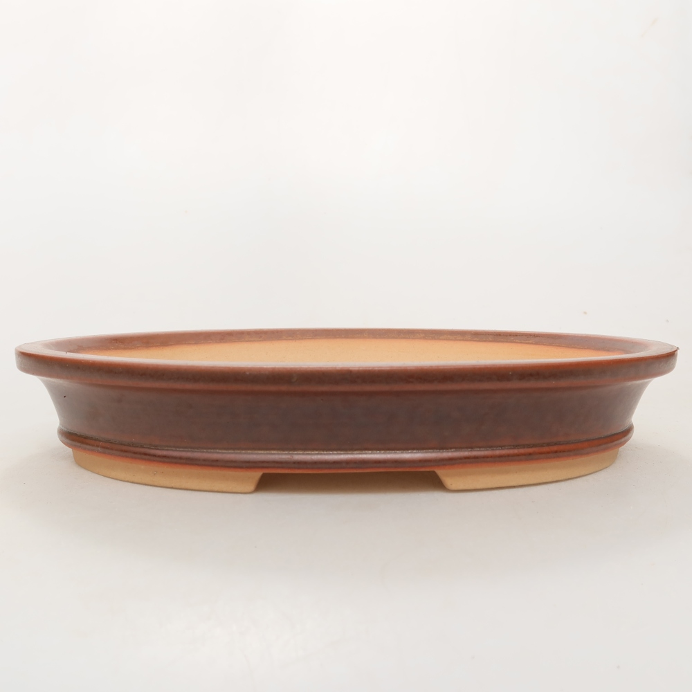 Keramikschale  21 x 15 x 4 cm, Farbe: braun
