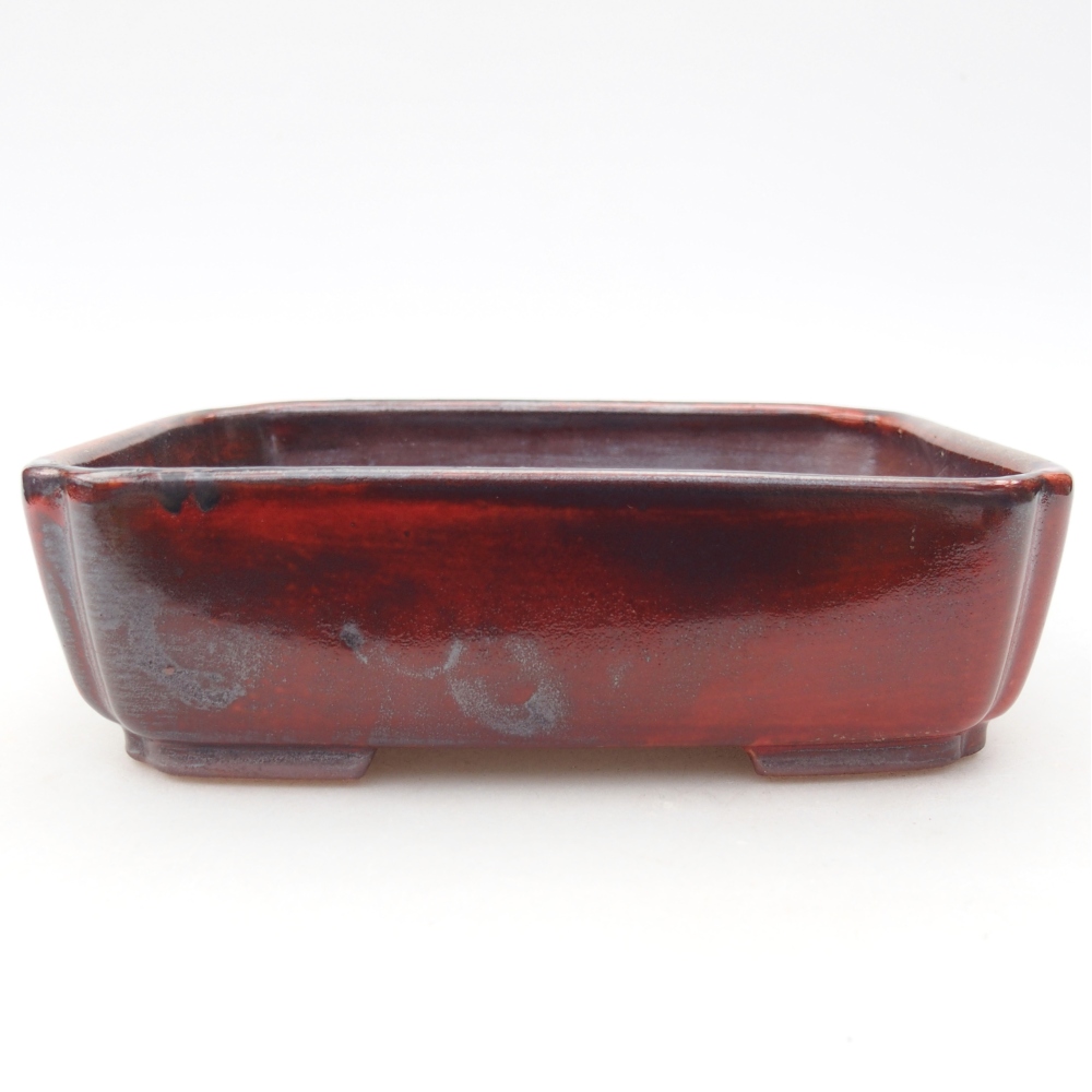 Bonsaischale aus Keramik 15 x 12 x 4,5 cm, Farbe rot
