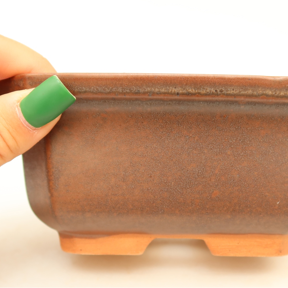 Keramikschale  15 x 12 x 7 cm, Farbe: braun