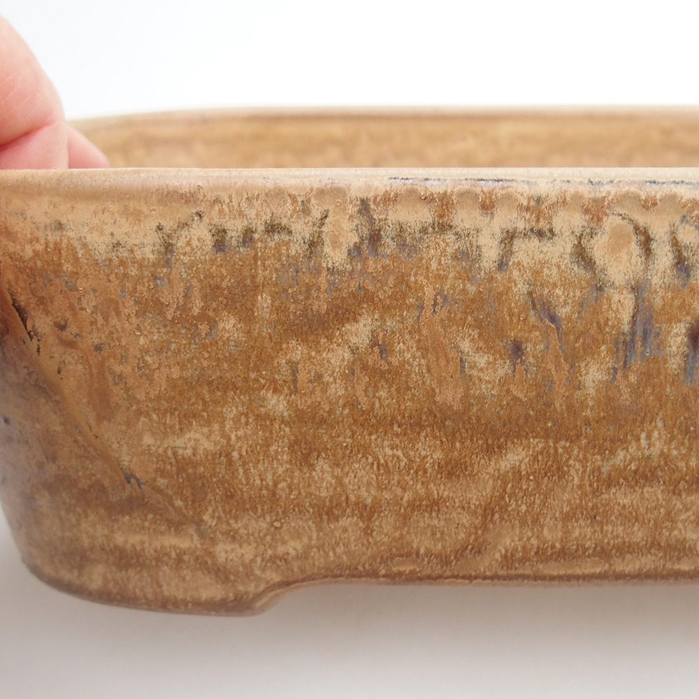 Bonsaischale aus Keramik 23 x 17 x 7,5 cm, braun