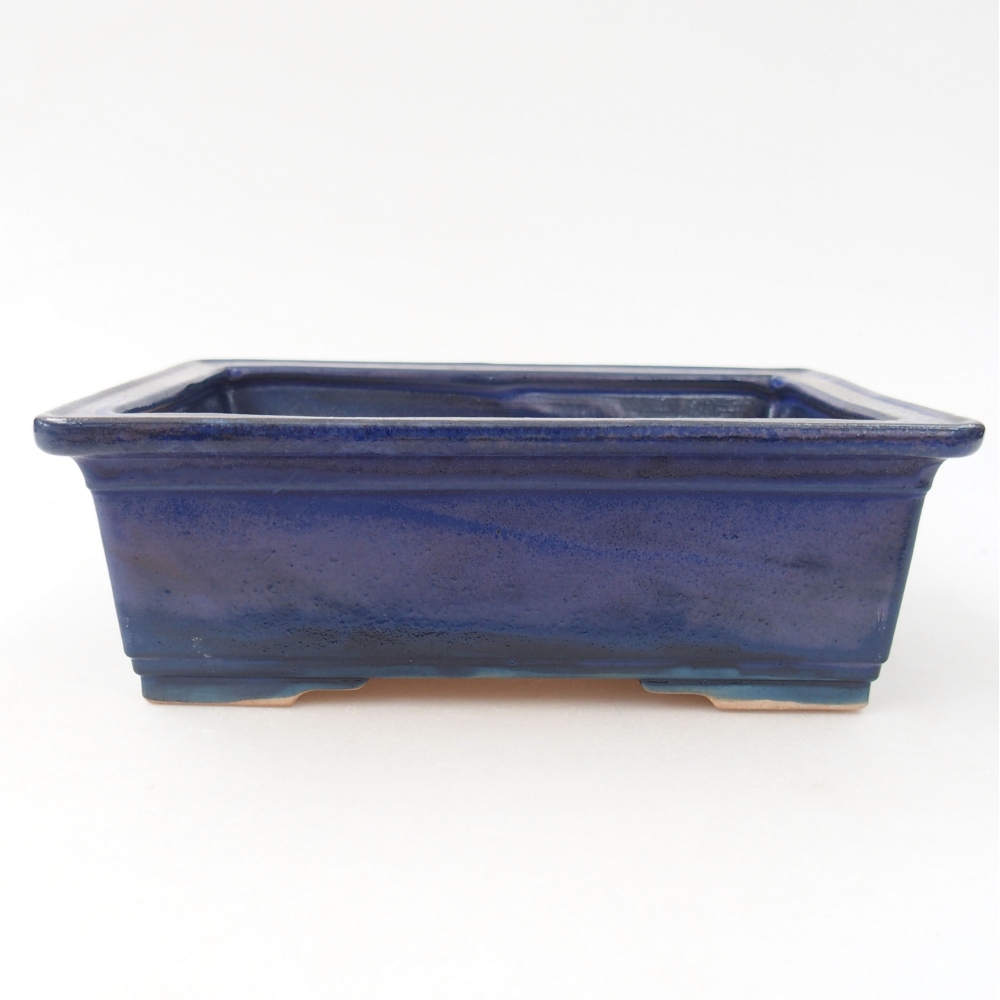 Bonsaischale aus Keramik 15,5 x 12 x 6 cm, Farbe blau