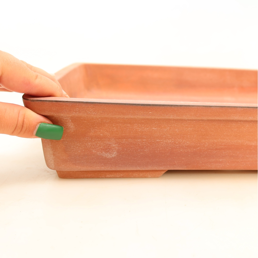 Keramikschale  45 x 29 x 6,5 cm, Farbe: Ziegelrot – NUR PERSÖNLICHE ABHOLUNG oder Transport auf Paletten