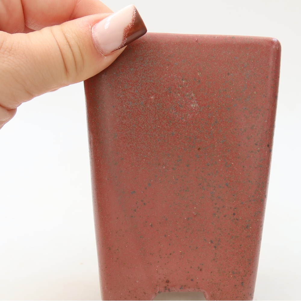 Bonsai-Schale aus Keramik, 7,5 x 7,5 x 10,5 cm, Farbe: Rosa