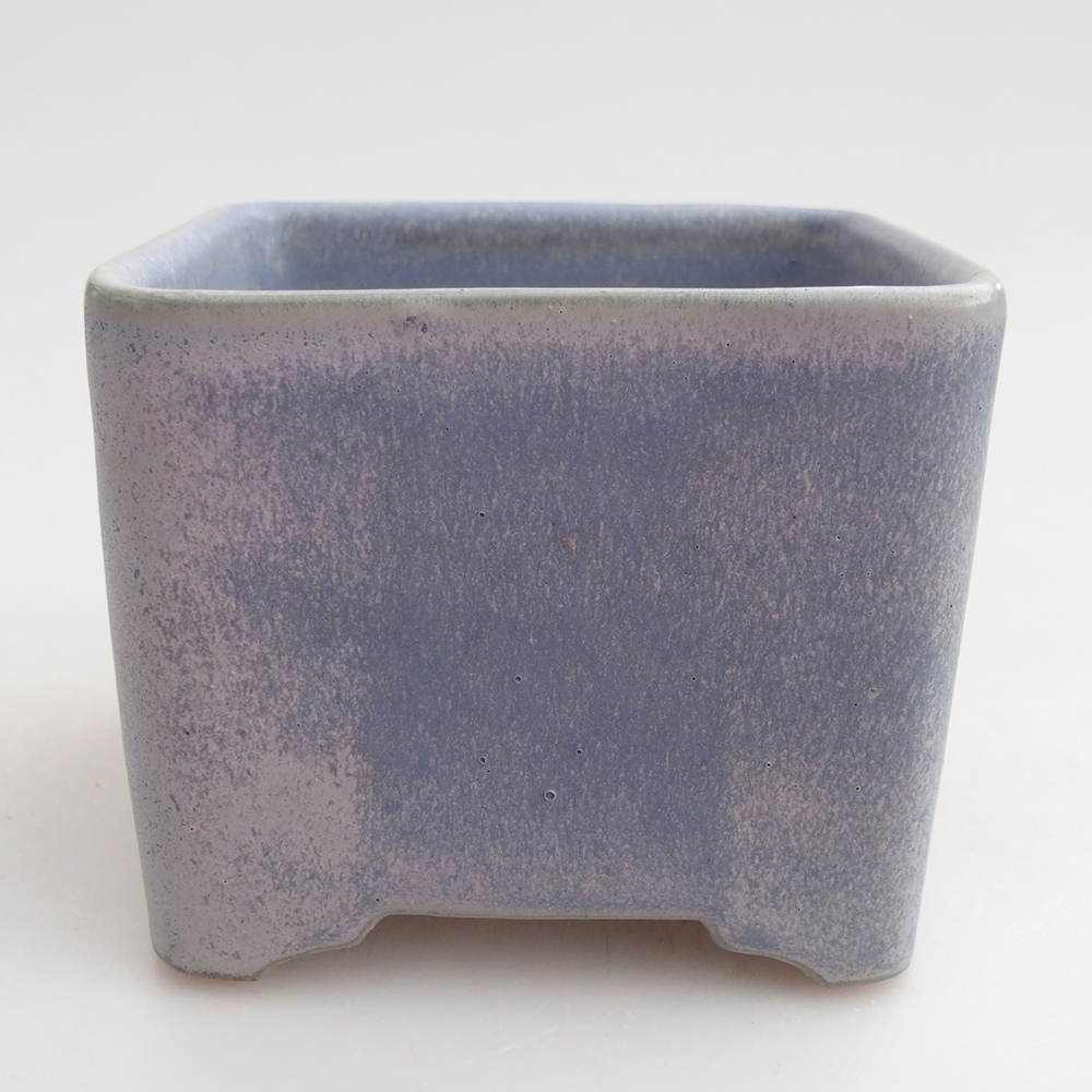 Bonsaischale aus Keramik 10 x 10 x 8 cm, Farbe blau