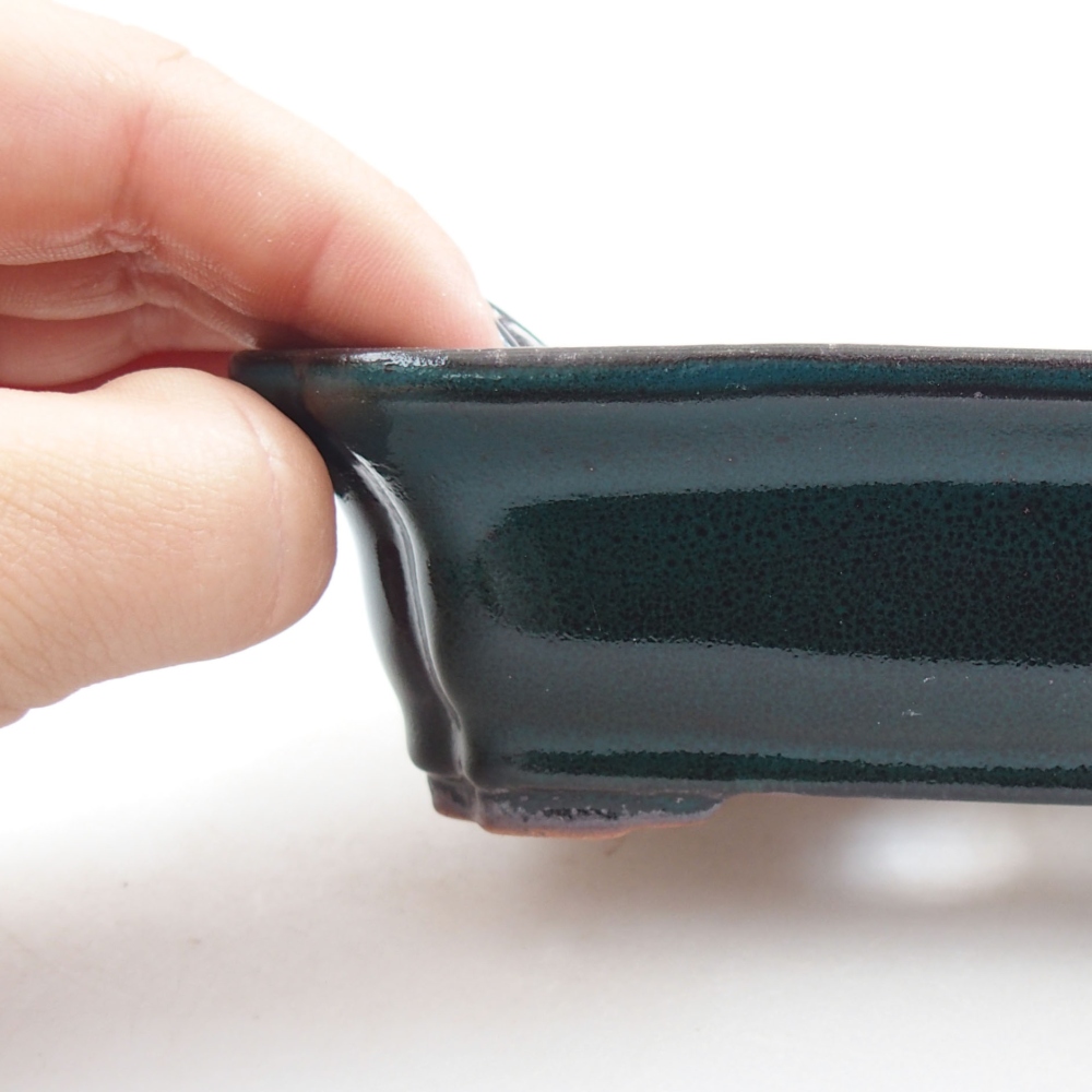 Bonsaischale aus Keramik 15,5 x 12 x 6 cm, Farbe blau