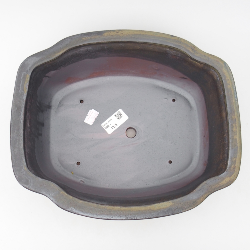 Bonsaischale aus Keramik 30 x 26 x 10,5 cm, braun