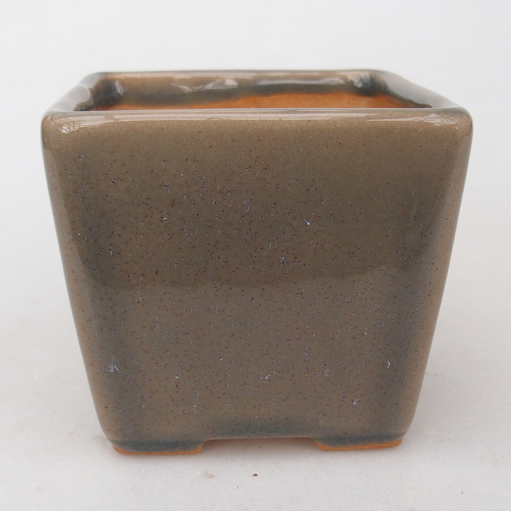 Bonsaischale aus Keramik 7,5 x 7,5 x 7 cm, grau