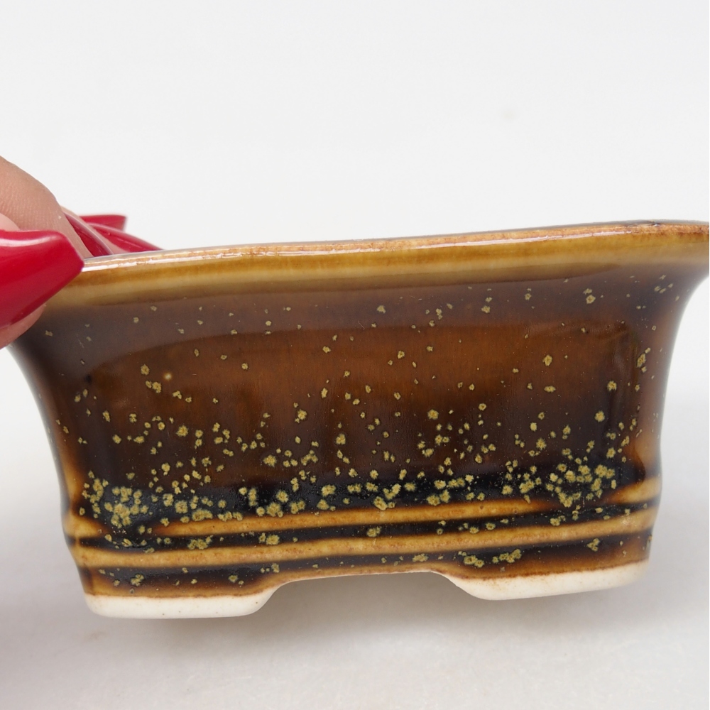 Mini-Bonsaischale 10 x 7,5 x 4 cm, gelb