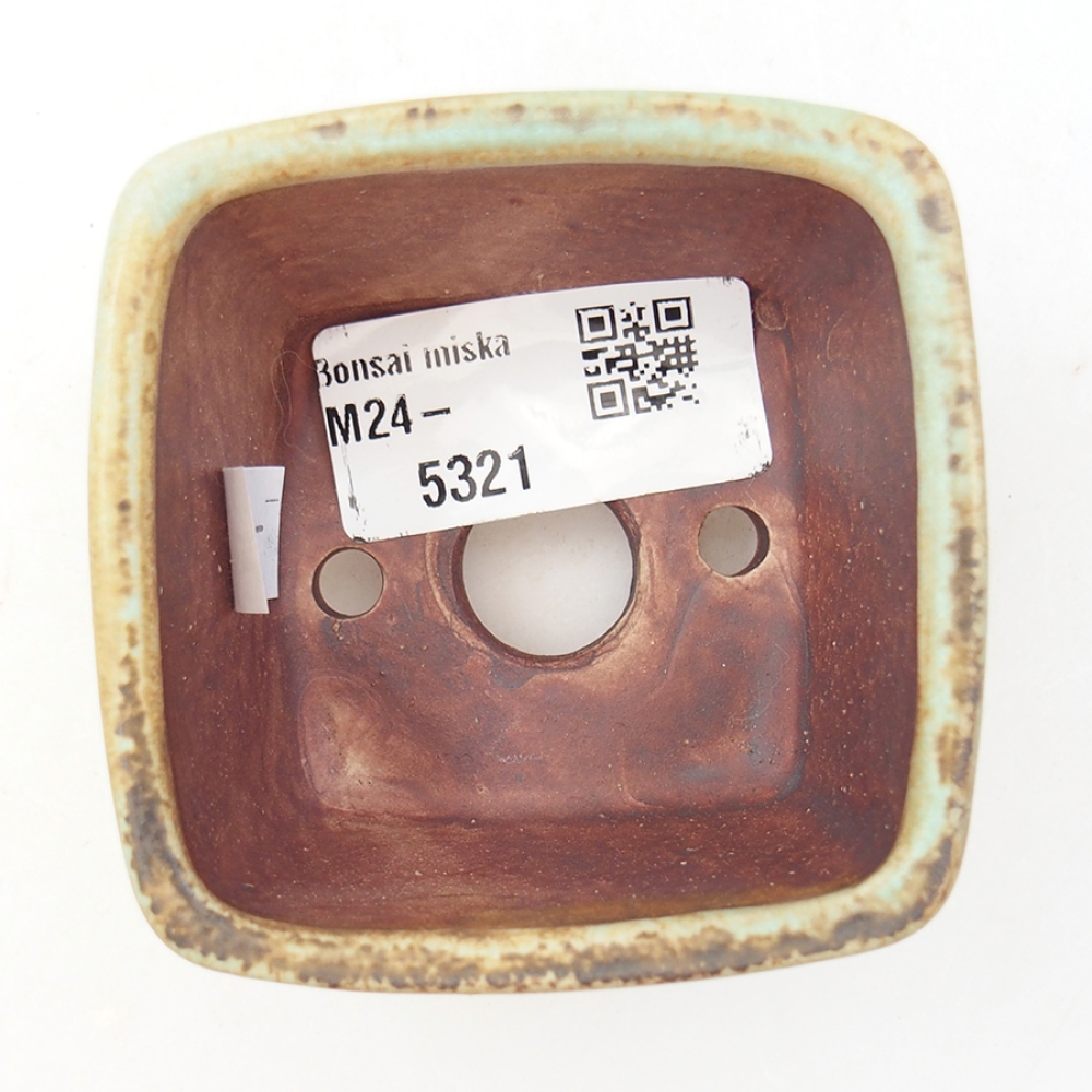 Bonsaischale aus Keramik 6 x 6 x 4,5 cm, grün