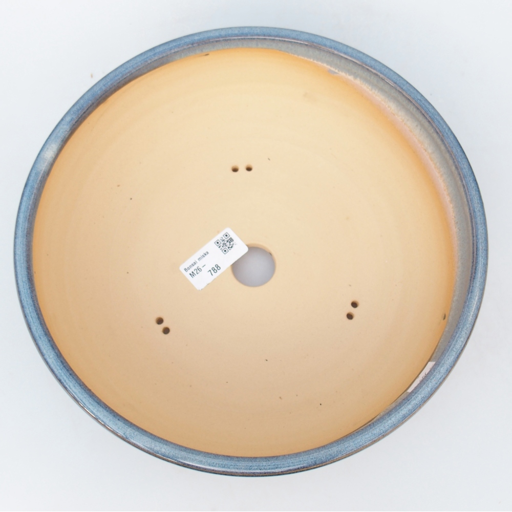 Bonsaischale aus Keramik 25 x 25 x 7,5 cm, Farbe blau