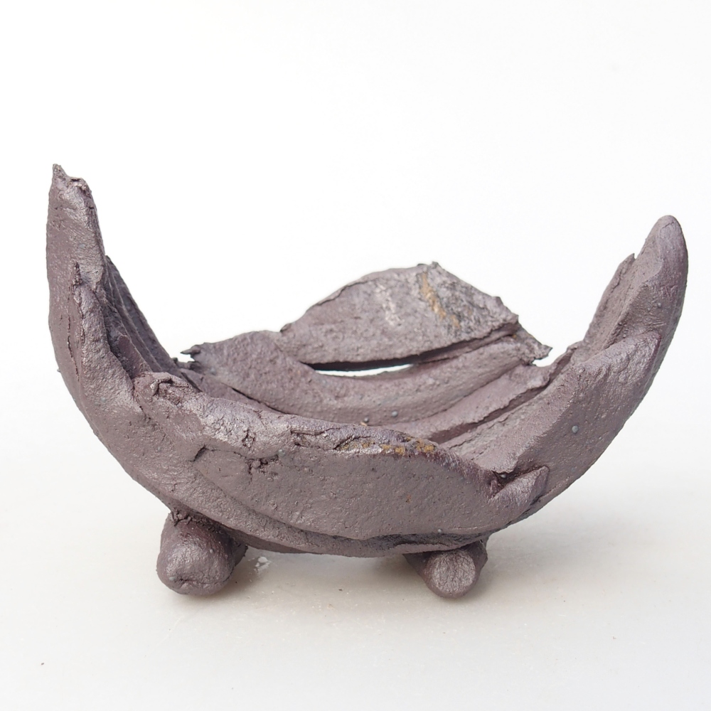 Keramikschale 10 x 7,5 x 7 cm , Metallic-Farbe