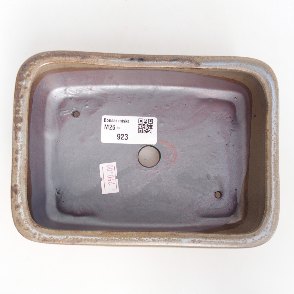 Bonsaischale aus Keramik 16,5 x 12 x 5,5 cm, blau-grau