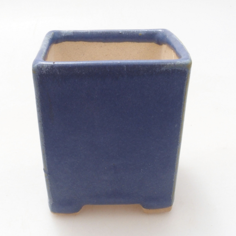 Mini-Bonsaischale 5,5 x 5,5 x 6,5 cm, Farbe blau