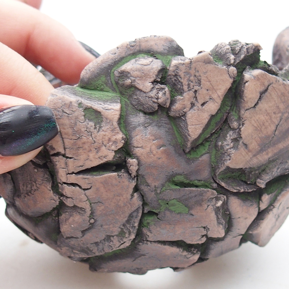 Keramikschale 10,5 x 10,5 x 8 cm , Farbe grün