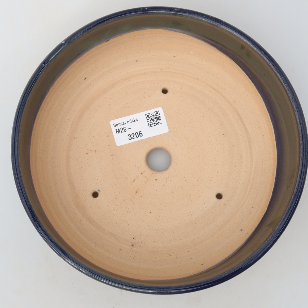 Keramik-Bonsai-Schale 19 x 19 x 5,5 cm, Farbe: Blau