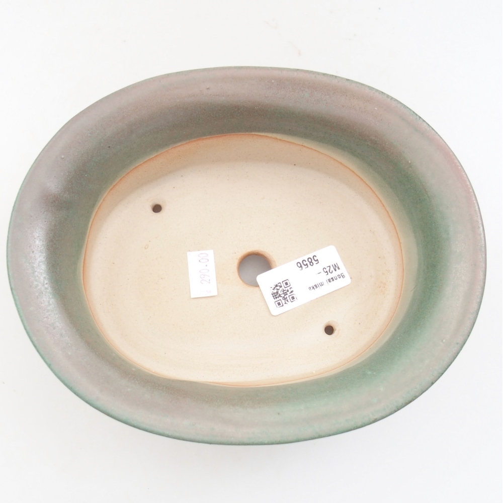 Bonsaischale aus Keramik 19,5 x 16 x 6,5 cm, grün