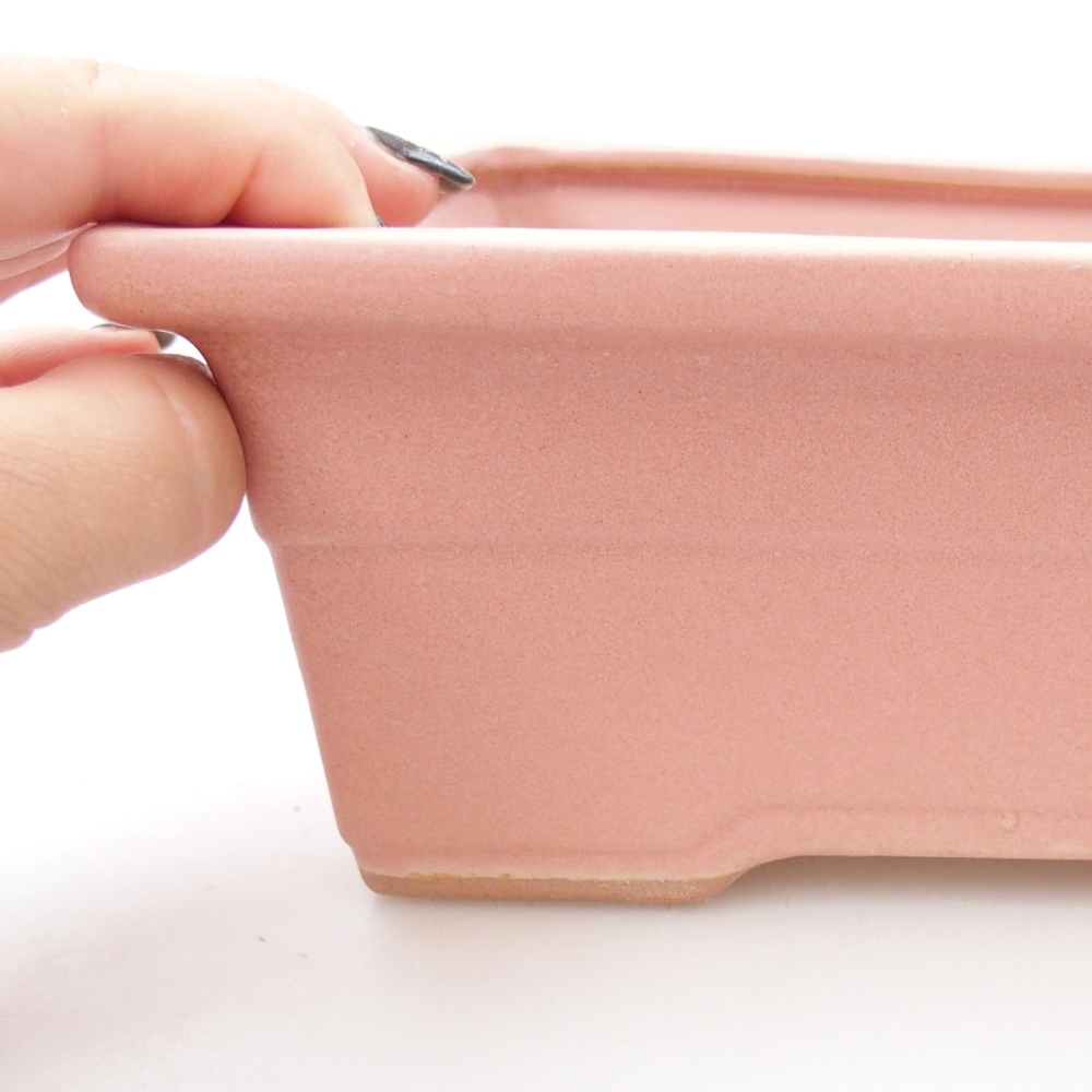 Bonsaischale aus Keramik 22 x 16 x 8 cm, rosa