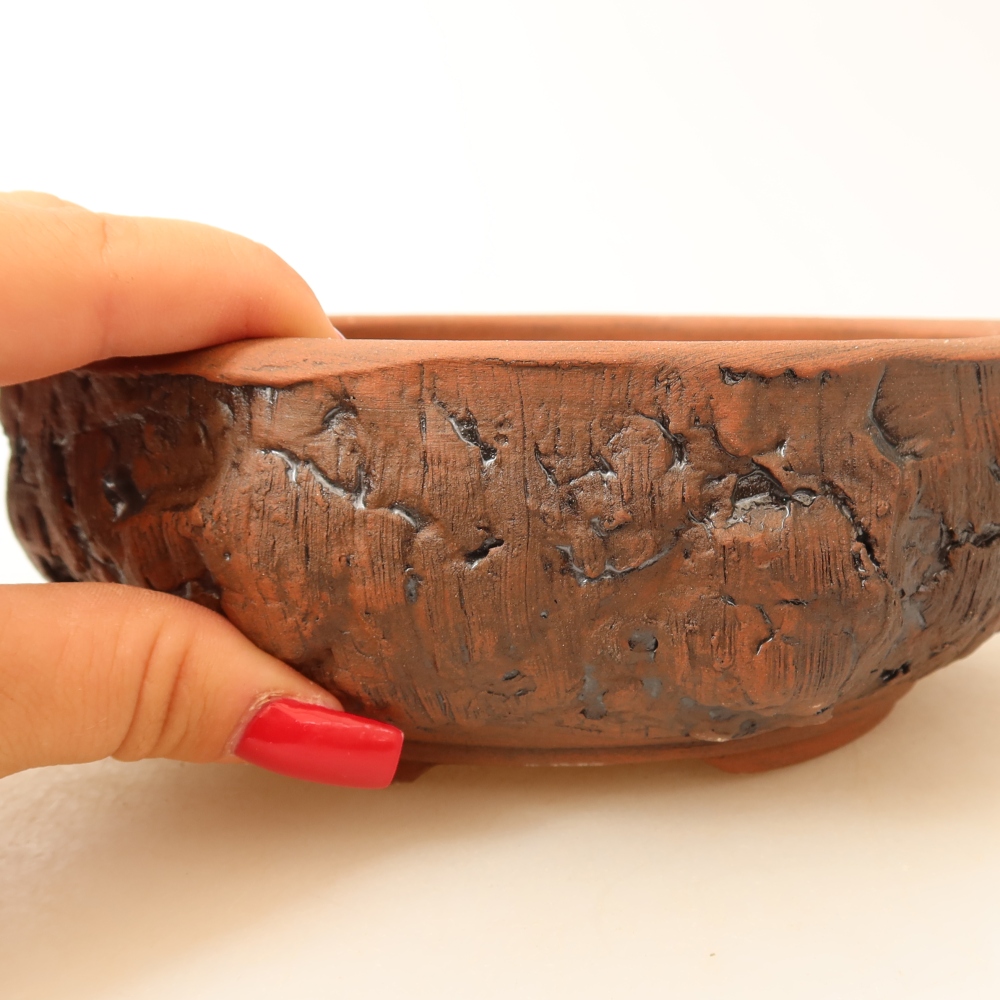 Keramik-Bonsai-Schale 17 x 17 x 6 cm, Farbe: braun