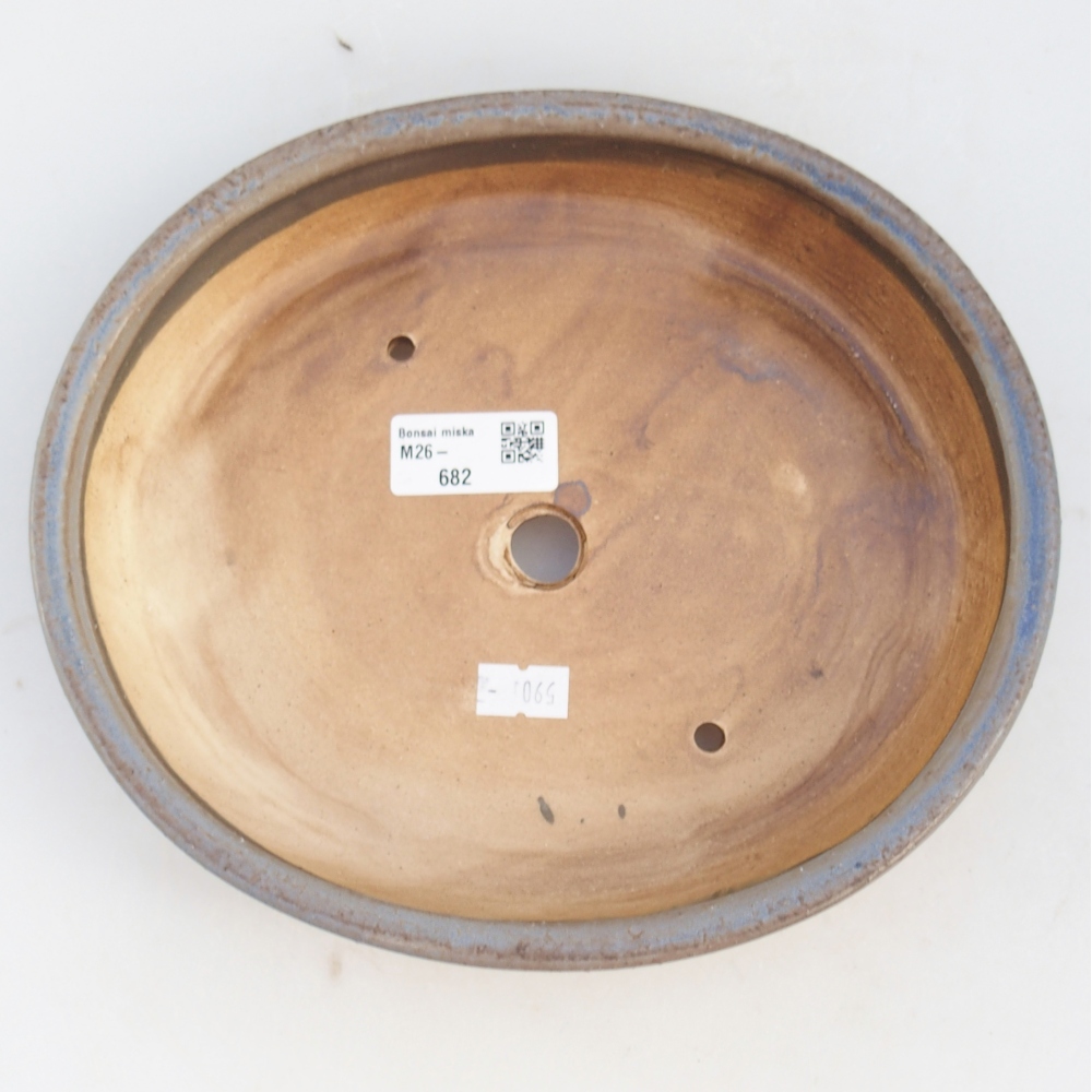 Bonsaischale aus Keramik 23 x 20 x 4,5 cm, Farbe blau